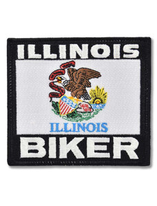 Route-66.cz Moto nášivka Illinois Biker 9 cm x 8 cm