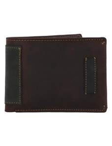 Kvalitní volná pánská kožená peněženka hnědo černá - Tomas Crues hnědá