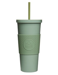 Pohár na pití s brčkem, 625ml, Neon Kactus, zelený