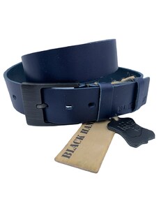 Modrý kožený pásek Black Hand 004-40