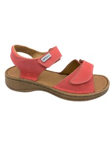 Dámské kožené zdravotní sandály Orto Plus 6046 červené