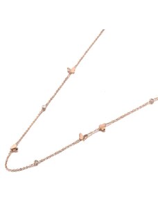 Victoria Filippi Stainless Steel Ocelový náhrdelník Edmondo Gold - chirurgická ocel, motýl