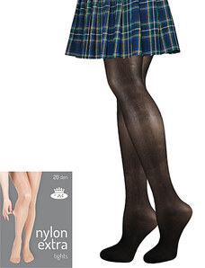 NYLON EXTRA tights 20 DEN punčochové kalhoty Lady B černá 164-170/132