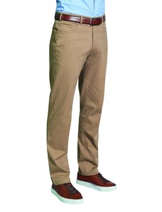 Brook Taverner Pánské kalhoty chino Brunswick Tailored fit s pěti kapsami - Nezakončená délka 91 cm