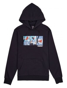 IKINA CONVERSE COIC GRAPHIC HOODIE - černá -