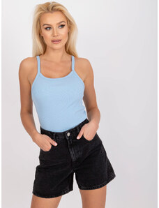 BASIC SVĚTLE MODRÝ CROP TOP MARIANA --LIGHT BLUE Modrá