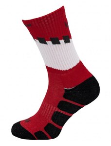Walkee pletené ponožky - Long Barva: Červená/Bílá, Velikost: 35-38