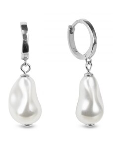 Spark Stříbrné náušnice bílé perlové Lulu KCR584316W White Pearl