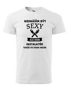 Fenomeno Pánské tričko Sexy instalatér - bílé