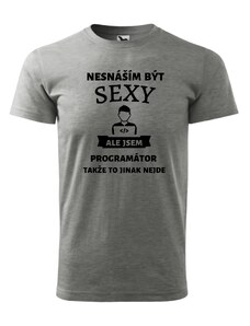 Fenomeno Pánské tričko Sexy programátor - šedé