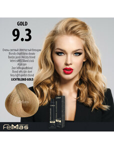 FEMMAS Barva na vlasy Velmi světlá blond zlatá 9.3