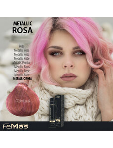 FEMMAS Barva na vlasy Metallic růže