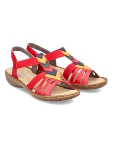 Dámské letní sandály Rieker 60804-33 červená