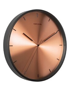 Time for home Černo měděné kovové nástěnné hodiny Mariska 40 cm