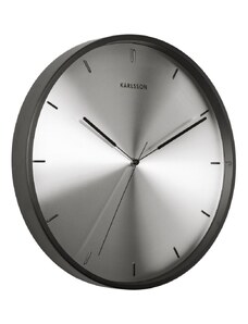 Time for home Černo stříbrné kovové nástěnné hodiny Mariska 40 cm