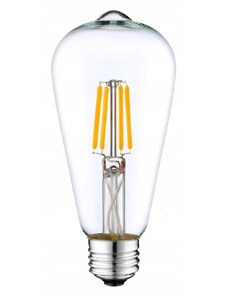 BERGE LED žárovka - E27 - ST64 - 14W - 1510Lm - filament - teplá bílá