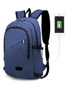Kono modrý moderní batoh s USB portem 6715 - 20L