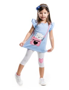 Denokids Kitty In Bag Girl Kids Tunic Leggings Suit