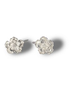 Klára Bílá Jewellery Dámské náušnice Pulsatilla s květinou americké zapínání Stříbro 925/1000
