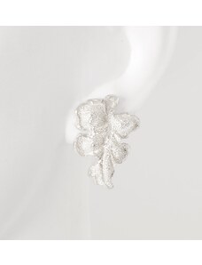Klára Bílá Jewellery Dámské náušnice pecky s listy Náušnice Leaf krátké Stříbro 925/1000