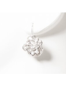 Klára Bílá Jewellery Dámské náušnice Pulsatilla závěsné s květinou Stříbro 925/1000
