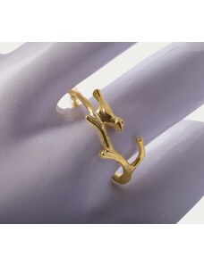 Klára Bílá Jewellery Dámský pozlacený prsten s ptáčkem 41 (13,0mm), Stříbro 925/1000