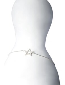 Klára Bílá Jewellery Dámský minimalistický náramek Pentagram XXS (14-16cm), Stříbro 925/1000