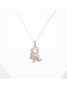 Klára Bílá Jewellery Dámský stříbrný náhrdelník Barok s perlou 40-45cm, Barva perly: Bílá