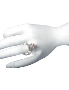 Klára Bílá Jewellery Dámský stříbrný prsten Delf s perlou 41 (13,0mm), Barva perly: Bílá