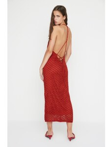 Trendyol Design Cinnamon Lined Sweater Dress