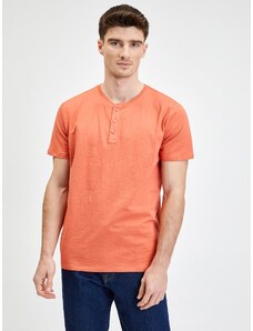 GAP Bavlněné tričko s knoflíčky Oranžová