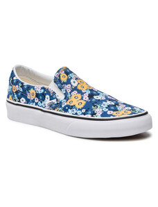Modré, květované dámské boty Vans - GLAMI.cz