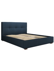 Modrá látková postel MICADONI SAGE 160 x 200 cm