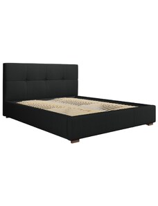 Černá látková postel MICADONI SAGE 180 x 200 cm
