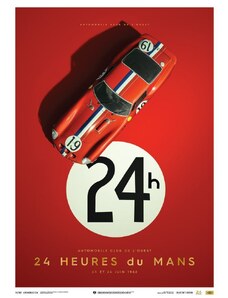 Poster - Ferrari 250 GTO - Red - 24h Le Mans - 1962 - Collectors Edition
