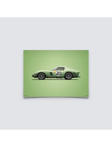 Automobilist Posters | Ferrari 250 GTO - Colours of Speed - 24 Hours of Le Mans - 1962 - Green | Unlimited Edition