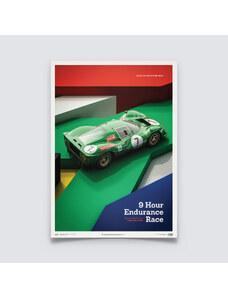 Automobilist Posters | Ferrari 412P - Kyalami 9 Hour - 1967 - Green | Limited Edition