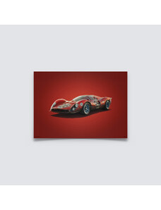 Automobilist Posters | Ferrari 412P - Colours of Speed - Daytona - 1967 - Red | Unlimited Edition