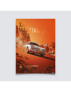 Automobilist Posters | Porsche 356 SL - Future - XII. Martian Race - 2096 | Collector's Edition