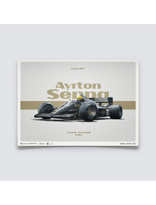 Automobilist Posters | Lotus 97T - Ayrton Senna - Tribute - Estoril - 1985 - Horizontal | Limited Edition