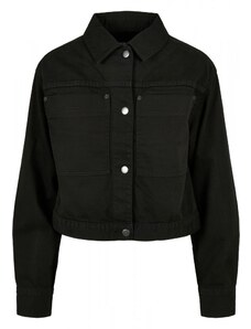 URBAN CLASSICS Ladies Short Boxy Worker Jacket - black