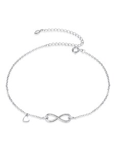 GRACE Silver Jewellery Stříbrný náramek Infinity Love, stříbro 925/1000, nekonečno