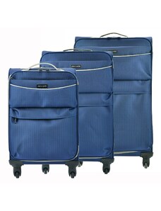 Cestovní kufr textilní Pierre Cardin - modrý vel.S