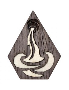 BeWooden Dřevěná brož s motivem vodnáře Aquarius Brooch