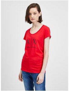 Červené dámské tričko Armani Exchange - Dámské