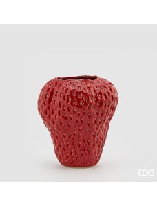EDG Váza ve tvaru jahody červená, 26x22 cm
