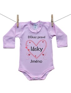 Boodyy Růžové body s dlouhým rukávem Důkaz pravé lásky