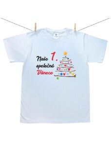 Boodyy Pánské triko s krátkým rukávem Naše 1. společné Vánoce