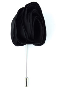Obleč oblek Černá brož do klopy poupě