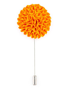 Obleč oblek Oranžová květinová ozdoba do klopy
